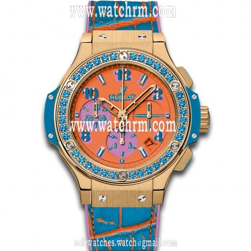 Hublot Big Bang Pop Art Mat Orange Dial 18k Yellow Gold Limited Edition Ladies Watch 341.VL.4789.LR.1207.POP15