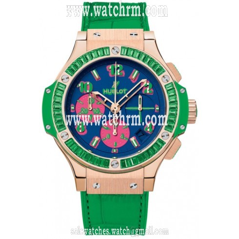 Hublot Big Bang Pop Art Yellow Gold Apple Dial Blue Automatic Men's Luxury Watch 341.VG.5199.LR.1922.POP14