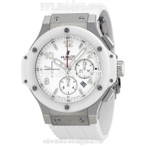 Hublot Big Bang St. Moritz Chronograph White Dial White Rubber Unisex Watch 301.SE.230.RW