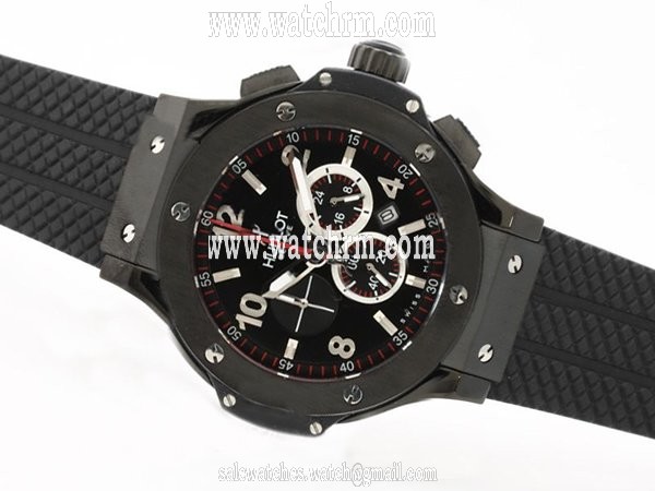 Hublot Big Bang Tantalum Mat 301.AL.460.RX PVD Bezel Black Rubber Strap Black Dial Watch