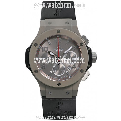 Hublot Big Bang Titanium Case Black Leather Strap Chronograph Men's Watch 320-UI-440-RX