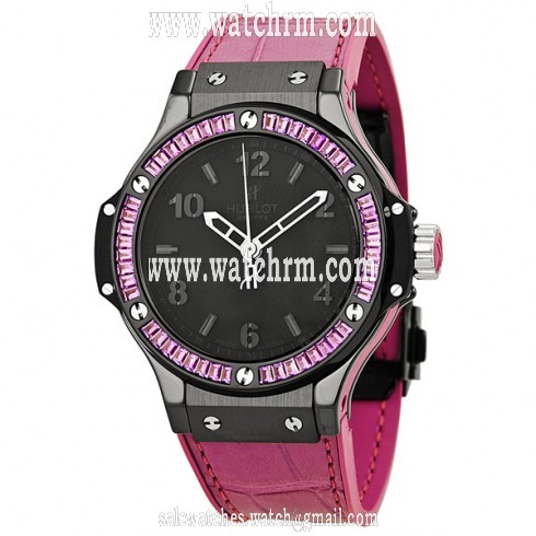 Hublot Big Bang Tutti Fruitti Amethyst Black Ceramic Purple Leather Ladies Watch 361.CV.1110.LR.1905