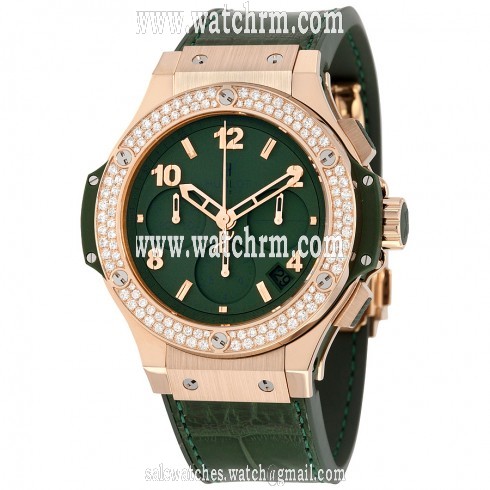 Hublot Big Bang Tutti Frutti Mat Green Dial Automatic Ladies Chronograph Watch 341.PV.5290.LR.1104