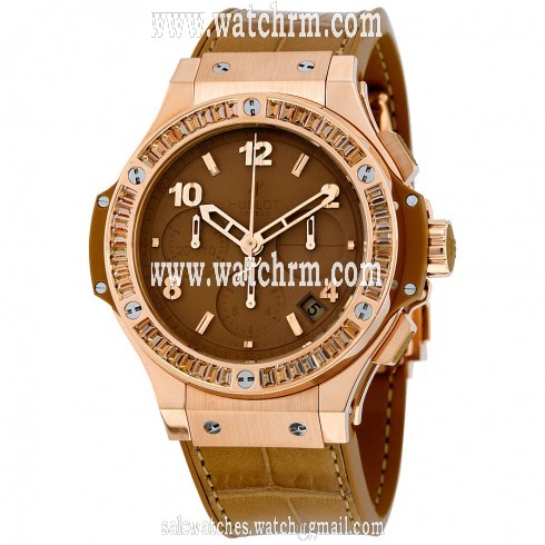 Hublot Big Bang Tutti Frutti Tan Dial Chronograph 18kt Rose Gold Unisex Watch 341PA5390LR1918
