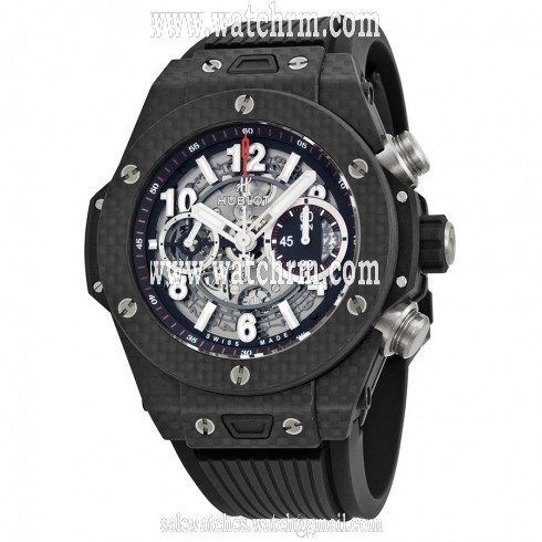 Hublot Big Bang Unico Carbon Automatic Skeletal Dial Men's Watch 411.QX.1170.RX