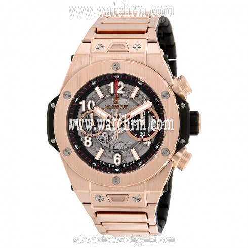 Hublot Big Bang UNICO Skeleton Dial 18k Rose Gold Men's Watch 411.OX.1180.OX