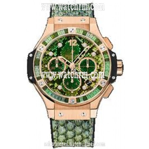 Hublot Boa Big Bang Green Dial Python Strap Automatic Men's Watch 341.PX.7818.PR.1978