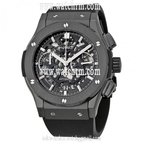 Hublot Classic Fusion Aerofusion Chronograph Automatic Black Magic Skeleton Dial Men's Watch 525.CM.0170.RX
