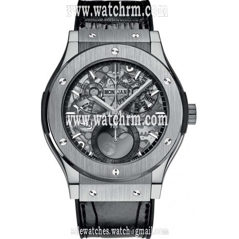 Hublot Classic Fusion Aerofusion Moonphase Sapphire Dial Titanium Men's Watch 517.NX.0170.LR