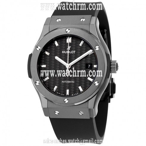Hublot Classic Fusion Automatic Black Carbon Fiber Dial Black Rubber Men's Watch 542.CM.1771.RX