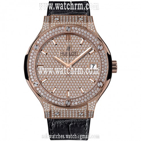 Hublot Classic Fusion Automatic Gold 38mm Dial Diamonds Men's Luxury Watch 565.OX.9010.LR.1704