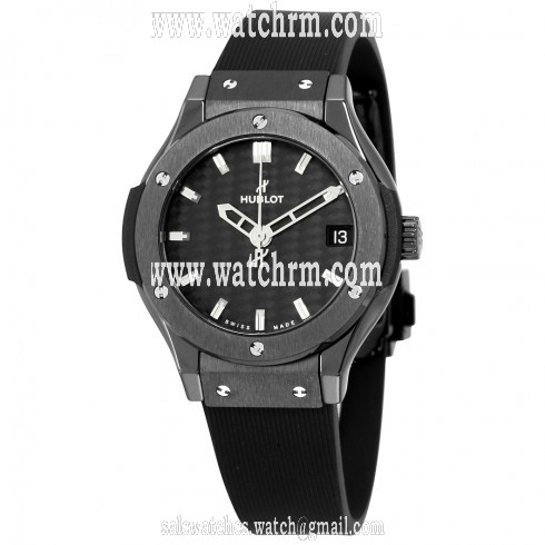 Hublot Classic Fusion Black Carbon Fiber Dial Ladies Watch 581.CM.1770.RX