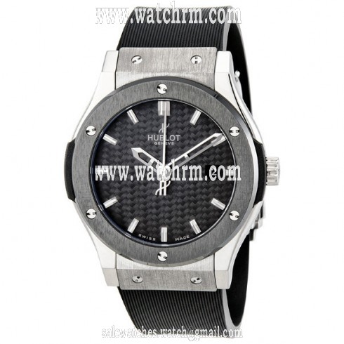 Hublot Classic Fusion Black Dial Automatic Rubber Strap Men's Watch 542.ZM.1170.RX