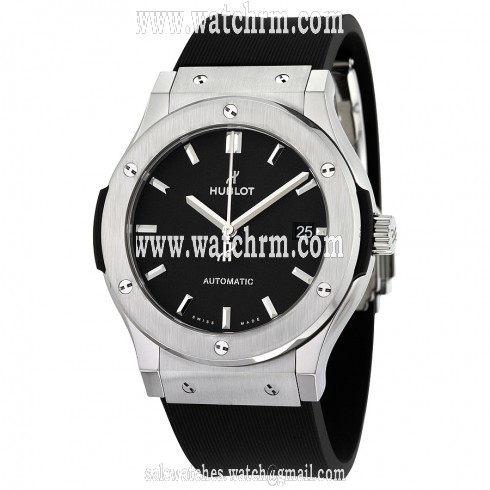 Hublot Classic Fusion Black Dial Black Rubber Men's 45mm Watch 511.NX.1171.RX