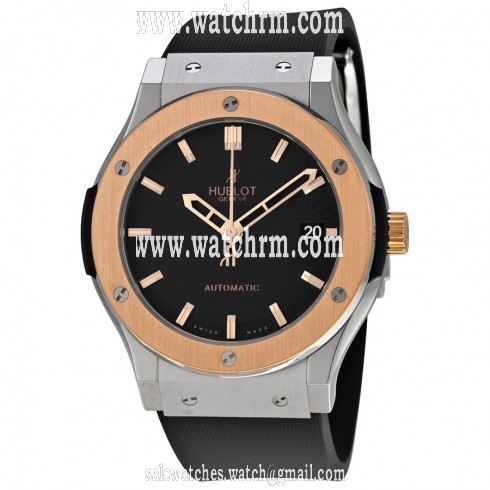 Hublot Classic Fusion Black Dial Black Rubber Men's Watch 511.NO.1180.RX