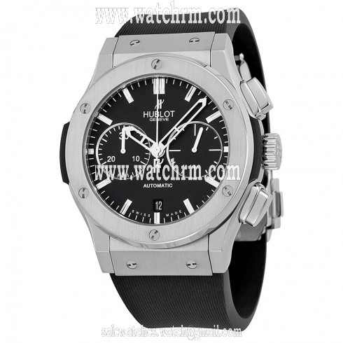 Hublot Classic Fusion Black Dial Titanium BLack Rubber Men's Watch 521NX1170RX