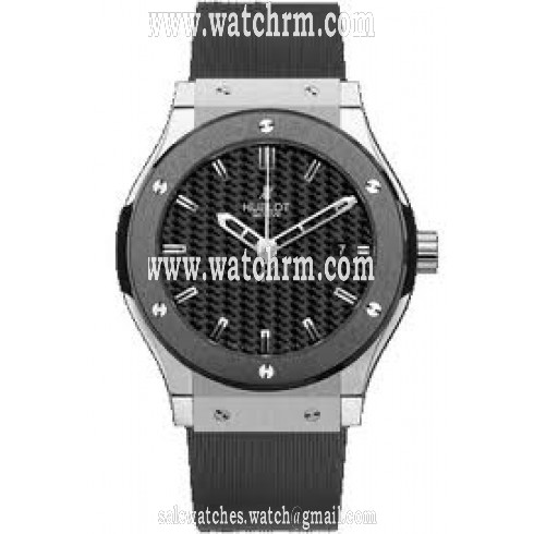 Hublot Classic Fusion Black Dial Zirconium Black Rubber Automatic Men's Watch 511.ZM.1670.RX