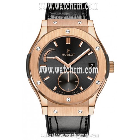 Hublot Classic Fusion Black Sunray Dial 18k King Gold  Men's Watch 516.OX.1480.LR.1104