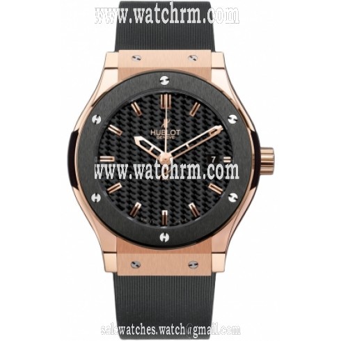 Hublot Classic Fusion Carbon Dial Black Rubber Men's Watch 511.PM.1780.RX
