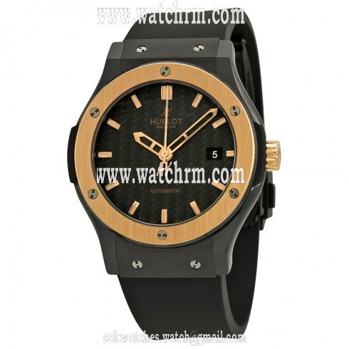 Hublot Classic Fusion Ceramic King Gold Black Dial Men's Watch 542.CO.1780.RX