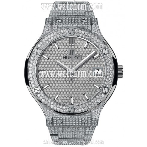 Hublot Classic Fusion Diamond Pave Dial Men's Watch 565.NX.9010.NX.3704