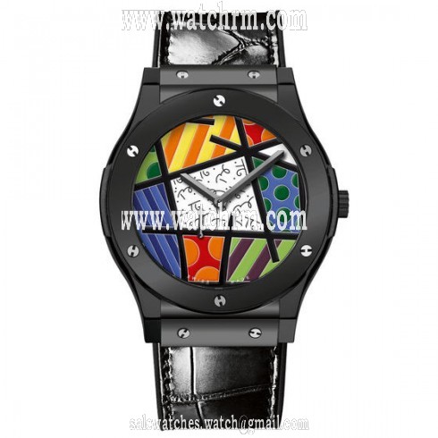 Hublot Classic Fusion Enamel Britto Multi Color Dial Ceramic Limited Edition Men's Watch 515.CS.0910.LR