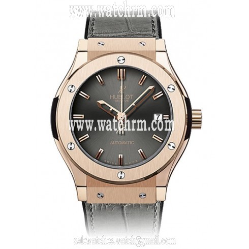 Hublot Classic Fusion Grey Dial 18K Rose Gold Automatic Men's Watch 565PX7080LR