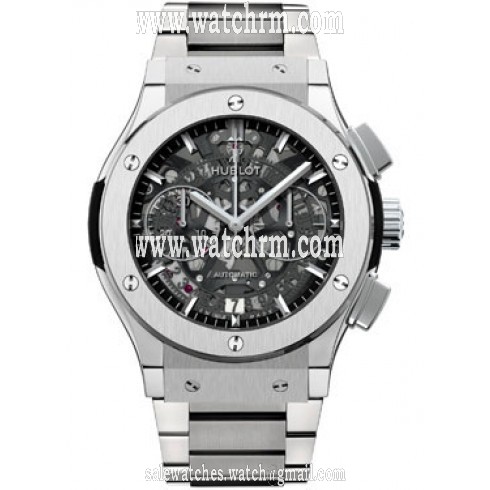 Hublot Classic Fusion Skeleton Dial Chronograph Titanium Automatic Men's Watch 525NX0170NX