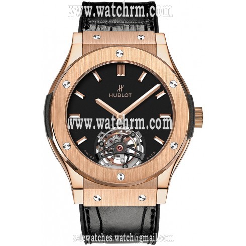 Hublot Classic Fusion Tourbillon 45mm Dial Black Men's Luxury Watch 505.OX.1180.LR