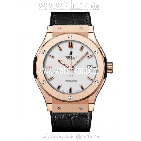 Hublot Classic Fusion White Dial Black Leather Automatic Men's Watch 542OX2610LR