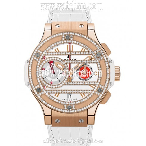 Hublot Costa Smeralda Matte White 18kt Rose Gold White Leather Men's Watch 347PE2123LR1104PCM