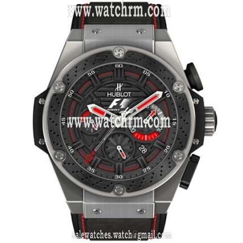 Hublot F1 King Power Black Dial Black Rubber Men's Watch 703.ZM.1123.NR.FMO10