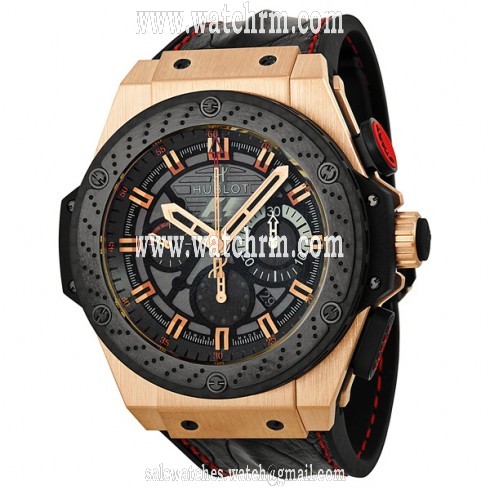 Hublot King Power Automatic  Black Dial 18kt Rose Gold Men's Watch 703.OM.6912.HR.FMC12