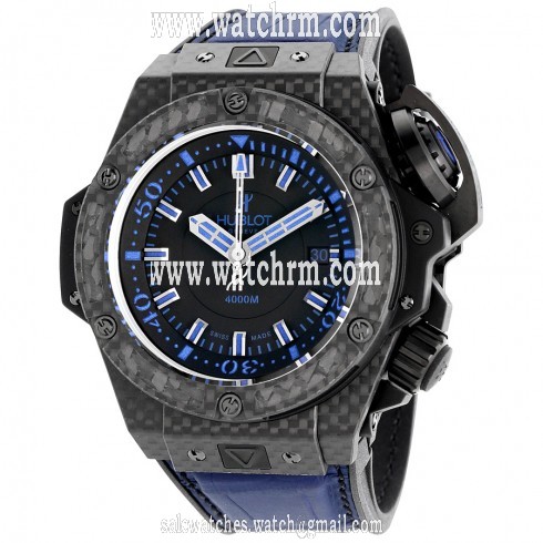 Hublot King Power Oceanographic Black Dial Blue Rubber Strap Men's Watch 731.QX.1190.GR.ABB12