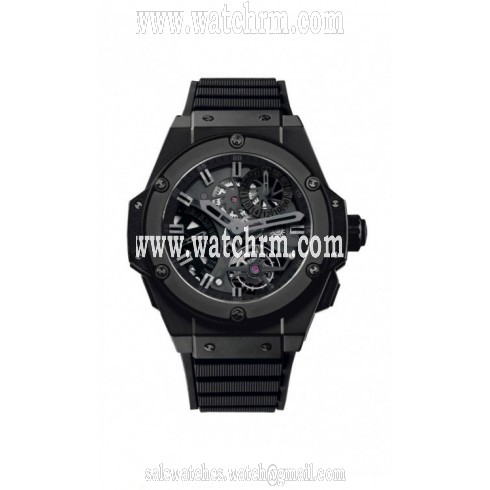 Hublot King Power Tourbillon GMT Skeleton Dial Ceramic Automatic Men's Watch 706.CI.1110.RX