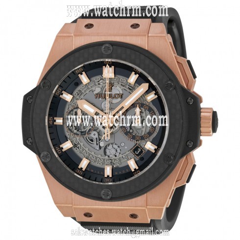 Hublot King Power Unico Black Dial Rose Gold Automatic Men's Watch 701OQ0180RX