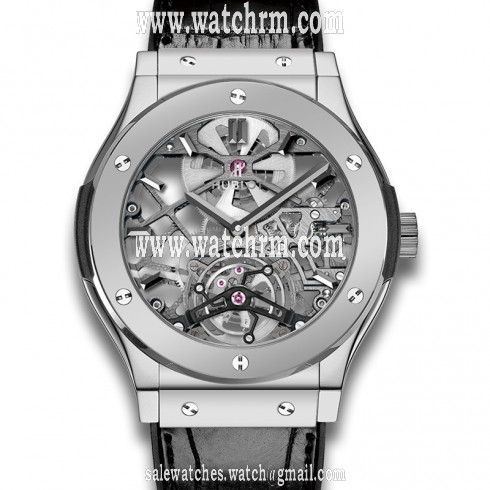 Hublot Ultra-Thin Skeleton Tourbillon Dial Skeleton Automatic Men's Luxury Watch 505.TX.0170.LR
