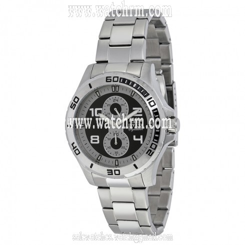 Invicta Signature Black and Silver Dial Stainless Steel Men's Warch 7015