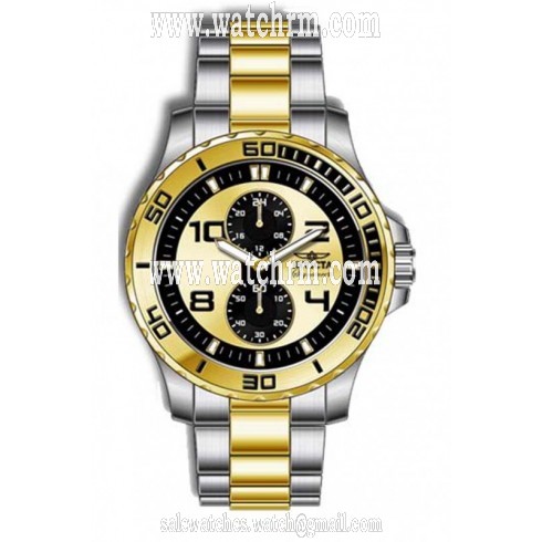 Invicta Lupah Dragon Gold and Black Dial Two-tone Men's Watch 7016