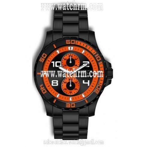 Invicta Lupah Dragon Black and Orange Dial Black Ion-plated Men's Watch 7018