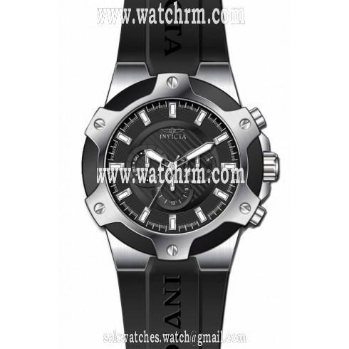 Invicta Signature Lupah Baby Multi-Function Black Dial Black Rubber Men's Watch 7019