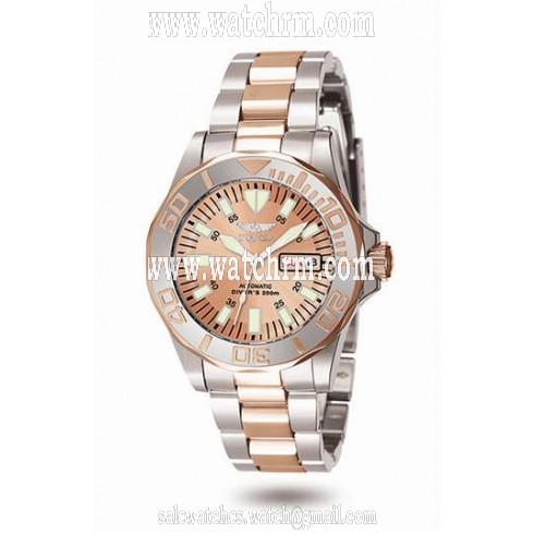 Invicta Sapphire Diver Rose Gold Dial Two Tone Stainless Steel Men's Watch 7049