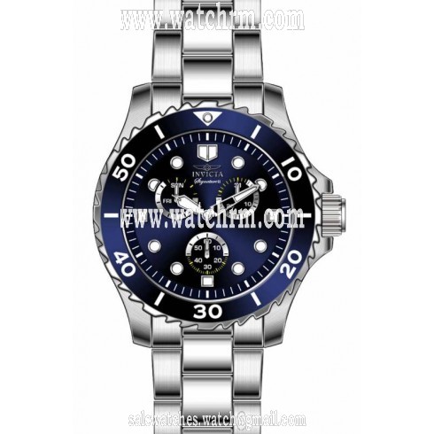Invicta Signature II Multi-Function Blue Dial Stainless Steel Men's Watch 7050