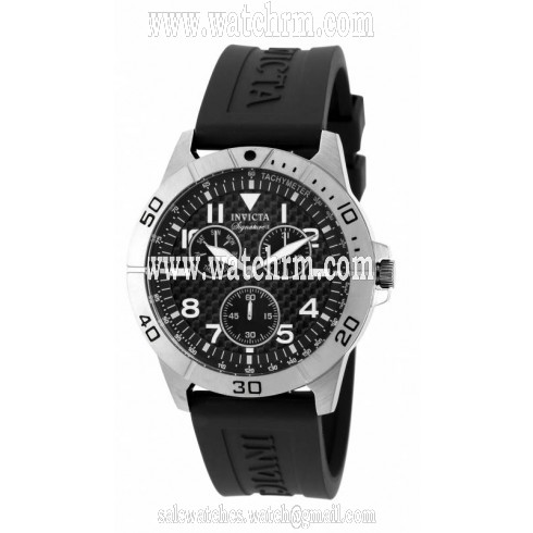 Invicta Signature Multi-Function Black Dial Black Rubber Men's Watch 7074