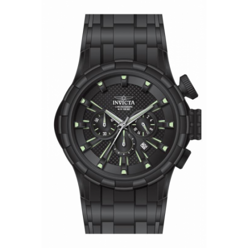 Invica I-Force Chronograph Black Dial Black Polyurethane Men's Watch 16974