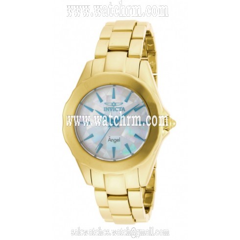 Invicta Aggel Mother of Pearl Dial Gold-plated Ladies Watch 15868
