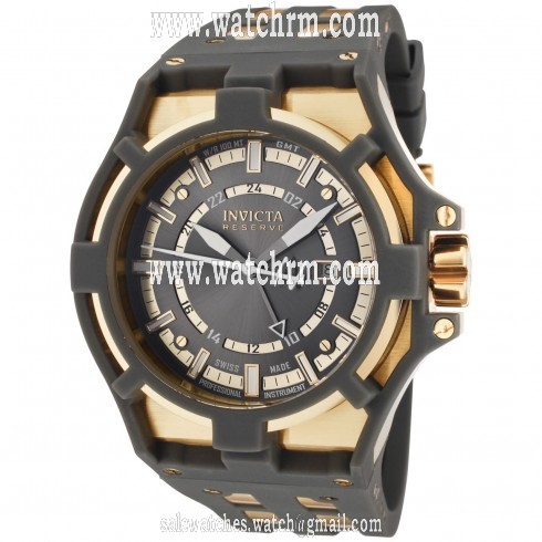 Invicta Akula Gold Tone and Rubber Men's Watch 0628