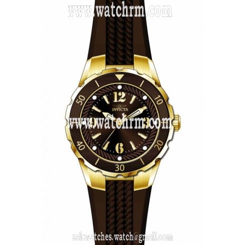 Invicta Angel Brown Dial Brown Polyurethane Ladies Watch 17485