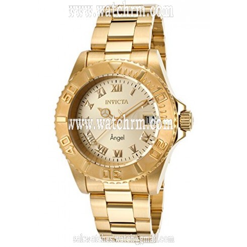 Invicta Angel Champagne Dial 18kt Gold-plated Ladies Watch 16849