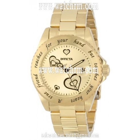 Invicta Angel Champagne Dial Gold-plated Ladies Watch 14733